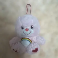 ケアベア　ストラップ付きぬいぐるみ　ピンク