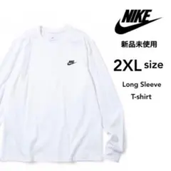 【ナイキ】新品未使用 シグネチャーロゴ コットン 長袖Tシャツ ホワイト 2XL