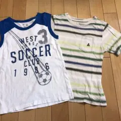 GAPサッカータンクトップとストライプTシャツセット