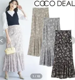 COCO DEAL フラワーMIXペプラムスカートのサムネイル
