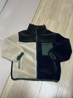 ZARAフリースジャケット ベージュ ネイビー グリーン130cm