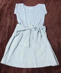 シャツ巻き風ワンピース