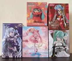 初音ミク　プライズフィギュア　まとめ売り　5点セット