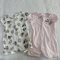 2枚セットH&M ミニーマウス柄ロンパース2点セット 12M 80