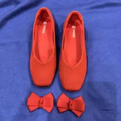 M*み様 VIVAIA リボン付き　フラットパンプス