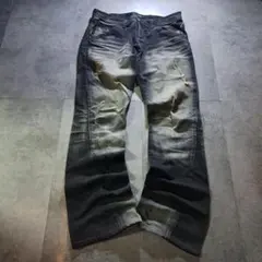 archive black flare denim y2k swag fade