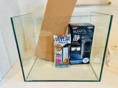 ガラス水槽 セット　GEXスリムフィルター LEDライト付き