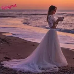 人気新品、ふわふわトレーンスカート、チュール7段，色変更無料