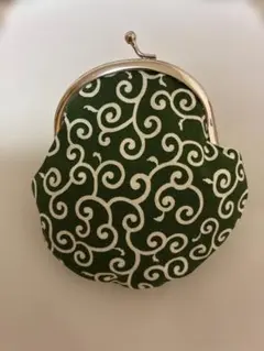 がま口 財布 唐草模様