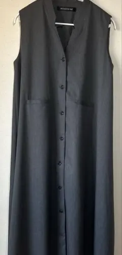 ミズイロインド　スタンドカラージレワンピース