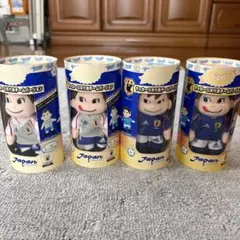 不二家 ペコちゃん ポコちゃん サッカー日本代表 ぬいぐるみ 4体セット