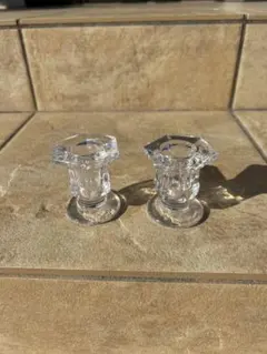 クリスタルガラス 多肉植木鉢　2個セット