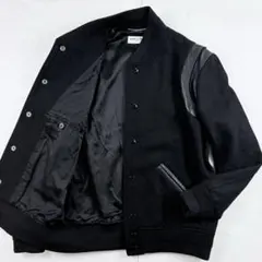 極美品 サンローランパリ テディジャケット スタジャン レザー切替 46のサムネイル