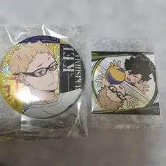 ハイキュー 月島蛍 缶バッジ ホログラム 缶バッチ　シール　セット　➀