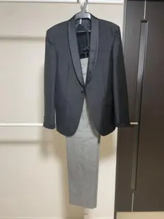 【定価17万】黒タキシード チェック柄ベスト ワタベウェディング