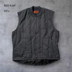 2361古着00年代RED KAPキルティングワークベスト中綿ソリッドメキシコ製