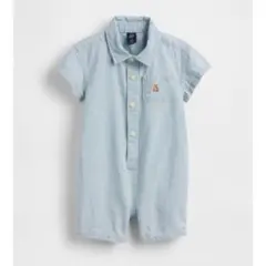 Gap ベビー服 ロンパース ポケットショートカバーオール (ベビー)