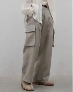 WOOL LINEN BACKSATIN CARGO LIDNMのサムネイル