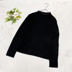 ピノーレ カットソー Lブラック 竹繊維 ストレッチ 美シルエット 上品