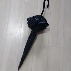 アプレビュート Apleberute フリル 晴雨兼用 傘 ブラック ゴシック