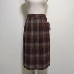 昭和レトロ 東京スタイル ツイードチェック プリーツスカート ヴィンテージ