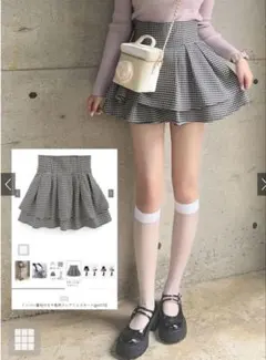 GRL インパン裏地付きフレアミニスカート gm773