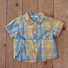 ファミリア 半袖シャツ チェック 90サイズ
