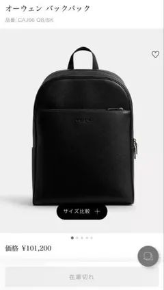 【値下げ】coach コーチ レザー リュック メンズ 黒のサムネイル