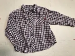 ファミリア　シャツ 100 ギンガムチェック