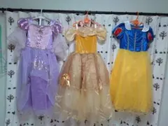 130cmディズニープリンセスドレス　３着