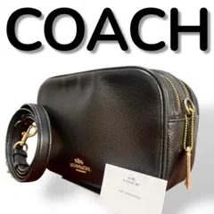 極美品　COACH　カメラバッグ　ショルダーバッグ　2way　ブラック　黒 美品 COACH コーチ カメラバッグ ショルダーバッグ ダブル
