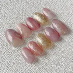 大理石ネイル　うるちゅるネイル　ニュアンスネイル　ちゅるん系　マーブルネイル