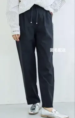 coen イージービューテイーテーパードパンツ ブラック