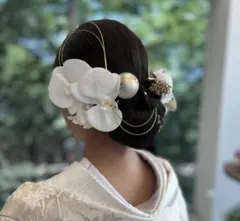 結婚式 卒業式 成人式 前撮り 七五三 振袖 和装 髪飾り 胡蝶蘭