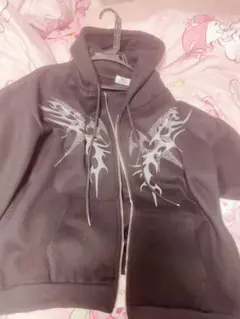 ラインストーン トライバルZIPパーカー(裏起毛） ヴォルカン＆アフロダイティ