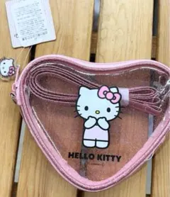 サンリオ　ハローキティ　ハート型クリアポシェット　ピンク