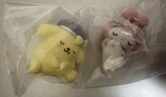 サンリオキャラもふケースマスコット フィギュア マイメロディ、ポムポムプリン