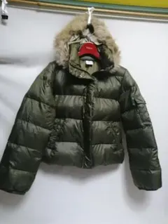 M*中様 アディダス　ショート丈ダウンジャケット　刺繍ロゴ　adidas