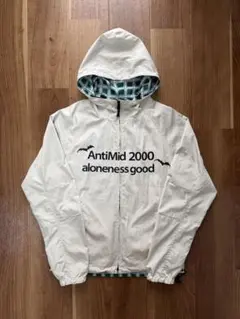 antimid アンチミッドリバーシブルナイロンジャケット チェック柄