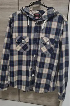 ELEMENT チェック柄長袖パーカーシャツ Mサイズ