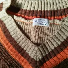 ニットベスト ベージュ・オレンジ