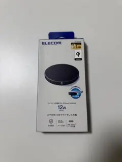 (12) ELECOM ワイヤレス充電器 12W W-QA26BK ブラック