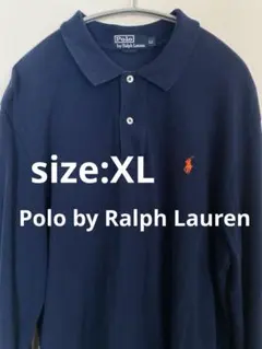 Polo by Ralph Lauren 長袖ポロシャツ ネイビー　ポロ　XL