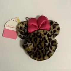 ディズニーリゾート ミニー レオパード ヒョウ柄 ミラー＆フォトキーホルダー