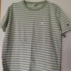Champion ボーダー Tシャツ グリーン Mのサムネイル