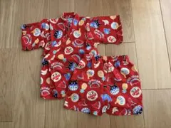 アンパンマン　甚平　赤　100