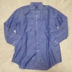 【未使用】DURBAN　長袖ワイシャツ　ブルー　日本製　42-82