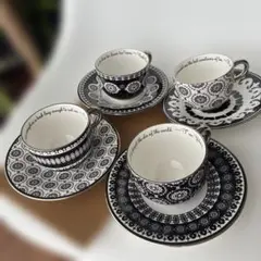 Burleigh エングレイバーズ ブラック マグカップ&22cmプレートセット
