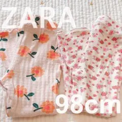 ZARA 花柄パンツ 98cm 2枚セット