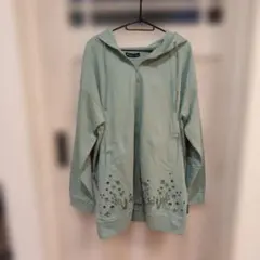 ★美品★ドラッグストアーズ 長袖パーカー フード付き Fサイズ グリーン系